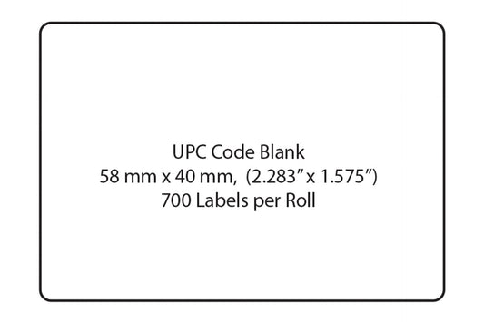 CL-8010 Blank, UPC Barcode Direct Thermal Label